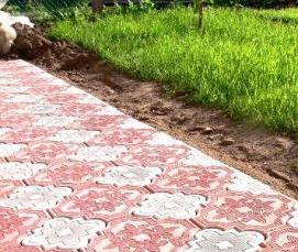 тротуарная плитка ромашка - модель 4