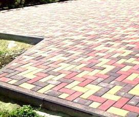 тротуарная плитка серо желтая - модель 3