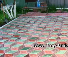 тротуарная плитка шахматка - модель 4