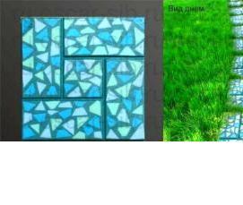 тротуарная плитка светящаяся в темноте - тип 2