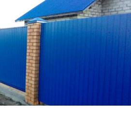 труба профильная для забора из профнастила - модель 1