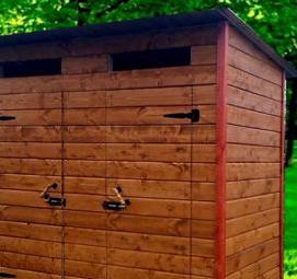 туалет хозблок деревянные - вариант 4