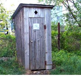 туалет на дачу с умывальником - модель 1