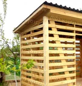 туалет с хозблоком для дачи деревянный - тип 1