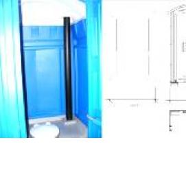 туалетная кабина для дачи пластиковая - тип 1