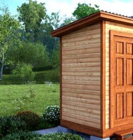 туалетная кабина для дачи пластиковая - тип 4