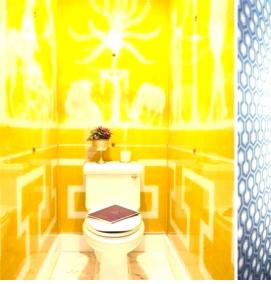 туалетная кабина с унитазом и бачком - вариант 4