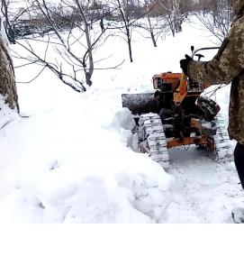 уборка снега мотоблоком - модель 3