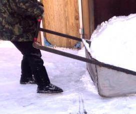 уборка снега ручным способом - вариант 4