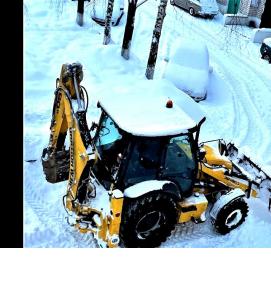 уборка снега во дворе - модель 3