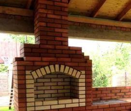 угловая беседка с мангалом - тип 2