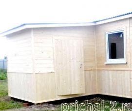 угловая бытовка с душем и туалетом - вариант 1