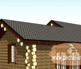 угловые беседки из бруса - модель 3