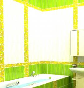 укладка керамической плитки в ванной - модель 4