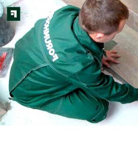 укладка керамогранита 1200х600 на стены - вариант 1