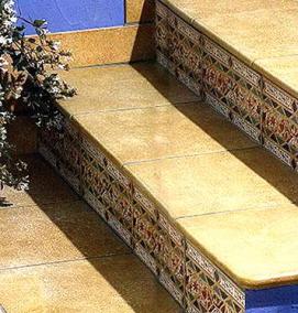 укладка керамогранита на ступени - модель 2