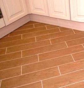 укладка керамогранита под дерево на пол - тип 1