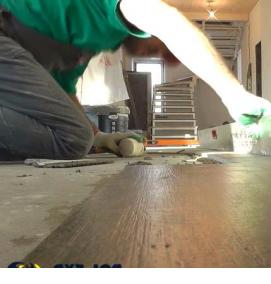 укладка керамогранита под дерево на пол - тип 2