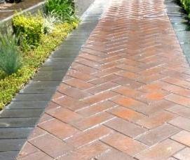 укладка клинкерной тротуарной плитки - вариант 4