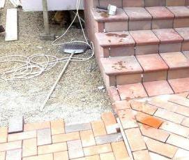 укладка клинкерной тротуарной плитки - вариант 3