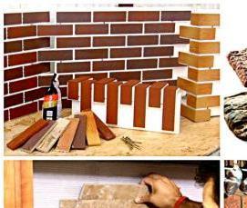 укладка облицовочного камня на стену - тип 1