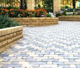 укладка пластиковой тротуарной плитки - вариант 3