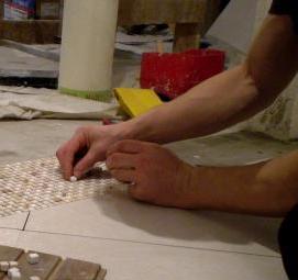 укладка плитки мозаики - тип 2