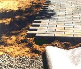 укладка полимерной тротуарной плитки - тип 2