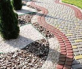 укладка серой тротуарной плитки - модель 3