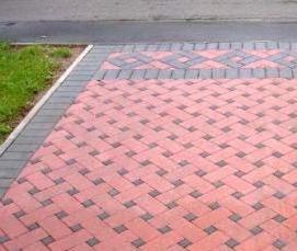 укладка тротуарной плитки елочкой - вариант 4