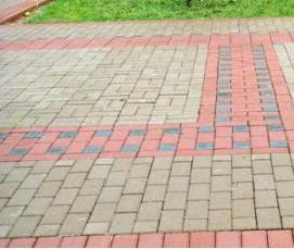 укладка тротуарной плитки елочкой - вариант 3