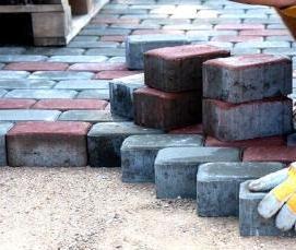 укладка тротуарной плитки на гарцовку - тип 2