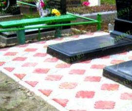 укладка тротуарной плитки на кладбище - вариант 3