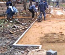 укладка тротуарной плитки на щебень - тип 4