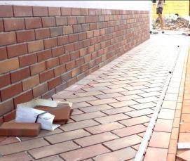 укладка тротуарной плитки на щебень - тип 2