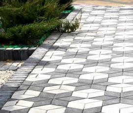 укладка тротуарной плитки новой - тип 4