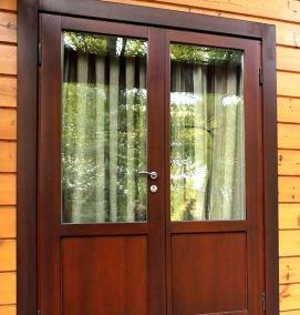 уличная входная дверь со стеклопакетом - тип 1