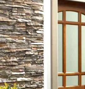 уличная входная дверь со стеклопакетом - тип 3