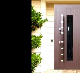 уличная входная дверь со стеклопакетом - тип 2