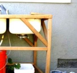 умывальники для дачи из дерева - тип 4