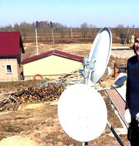 установка антенн спутникового тв - тип 3