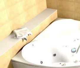 установка ассиметричной ванны - модель 4