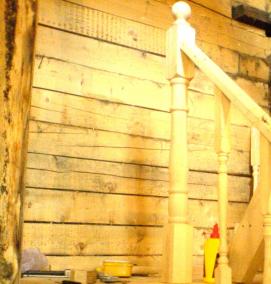 установка балясин на лестницу - модель 3