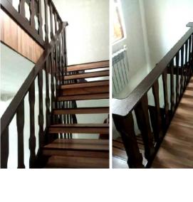 установка балясин на лестницу - модель 2