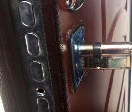 установка цилиндрового замка - вариант 3