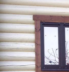 установка деревянных наличников на окна - модель 1