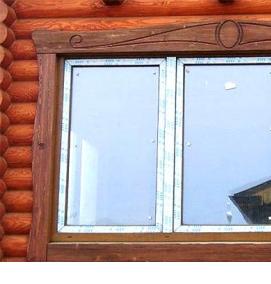 установка деревянных наличников на окна - модель 3