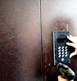 установка домофона - вариант 1