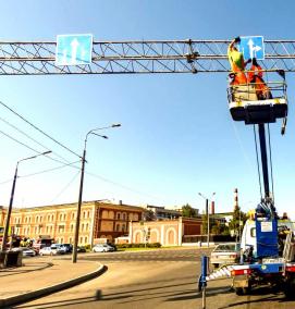 установка дорожных знаков - модель 4