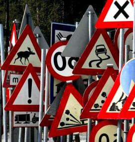 установка дорожных знаков - модель 2